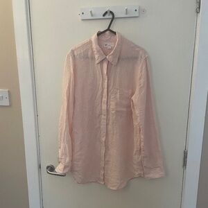 Gap 100% Linen Boyfriend Fit Button Down